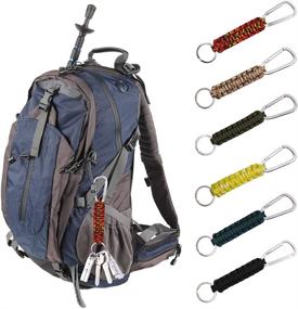 img 3 attached to 🔑 DaKuan 6 Pack Paracord Keychain Carabiner Set: Versatile Survival Gear for Outdoor Adventures