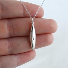 img 2 attached to FashionJunkie4Life Sterling Necklace Kayaking Kayaker