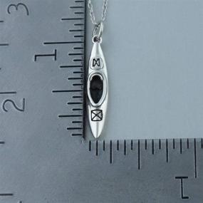 img 1 attached to FashionJunkie4Life Sterling Necklace Kayaking Kayaker