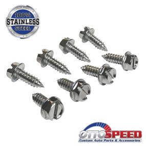 img 2 attached to 🔩 Premium Set of 8 Rustproof Chrome License Plate Screws for Secure Fastening - Chrome Stainless Steel License Plate Frame Screws Kit