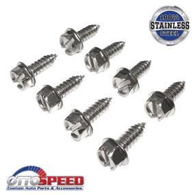img 3 attached to 🔩 Premium Set of 8 Rustproof Chrome License Plate Screws for Secure Fastening - Chrome Stainless Steel License Plate Frame Screws Kit