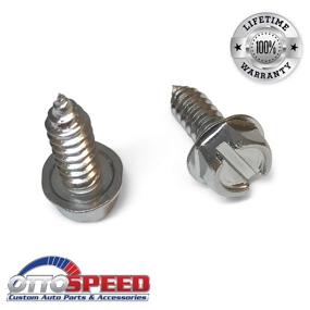 img 1 attached to 🔩 Premium Set of 8 Rustproof Chrome License Plate Screws for Secure Fastening - Chrome Stainless Steel License Plate Frame Screws Kit