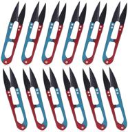 🧵 eshato 12 pack sewing scissors: compact 4.1inch trimmers for fabric, crafts, & more! logo