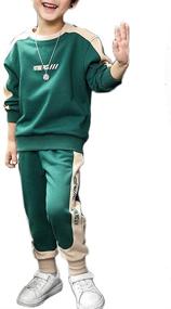 img 2 attached to Hip Hop Fashion Tracksuits Sweatshirt Pullover Boys' Clothing in Clothing Sets