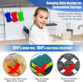 img 2 attached to 🍽️ YUKOVTK Silicone Sponge Dish Sponges: The Ultimate Multipurpose Kitchen Cleaning Solution