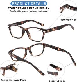 img 3 attached to 👓 PADISAE Anti Blue Light Blocking Spring Hinge Reading Glasses for Women and Men - Computer Eyeglasses