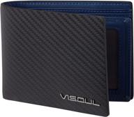 premium visoul burgundy leather men's wallets, 👝 card cases & money organizers with blocking compartments logo