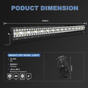 img 3 attached to 💡 Powerful 32 Inch Triple Row LED Light Bar with 672W Spot Flood Combo - Ideal for Trucks, ATVs, Jeeps, Boats, and Pickups!