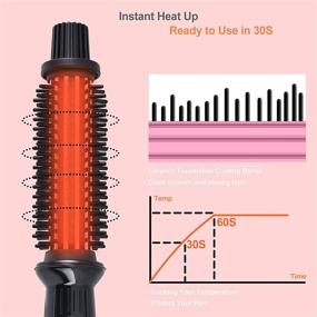 img 3 attached to 🔥 LOVANI 1-Дюймовая щетка для завивки волос с керамическим турмалиновым ионным барабаном - двойным напряжением, мгновенным нагревом для универсальной завивки волос во время путешествий