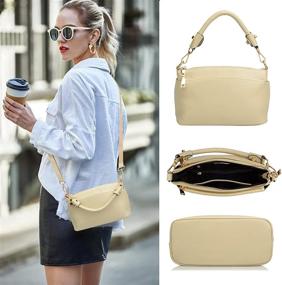 img 1 attached to Ainifeel Genuine Leather Crossbody Shoulder Women's Handbags & Wallets for Shoulder Bags