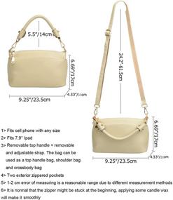 img 2 attached to Ainifeel Genuine Leather Crossbody Shoulder Women's Handbags & Wallets for Shoulder Bags