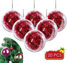 img 4 attached to 🎄 Versatile 20 Pack DIY Ornament Balls for Creative Christmas Decor - Clear Fillable Baubles for Pendants, Gifts, Home Decor & More!