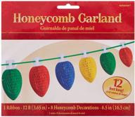 amscan 220213 honeycomb tissue lightbulb garland - christmas decoration (1 pack) logo