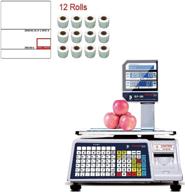 visiontechshop dlp-300 label printing scale pole display - ntep 🏷️ legal for trade, 30/60lbs capacity, free cas lst-8020 upc w/ingredients label included! logo