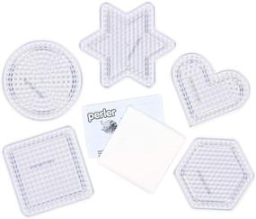 img 2 attached to 🧩 Enhance Your Crafts with Perler Beads Basic Shapes Clear Pegboard Set, 5 pcs