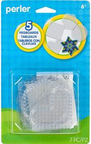 img 4 attached to 🧩 Enhance Your Crafts with Perler Beads Basic Shapes Clear Pegboard Set, 5 pcs