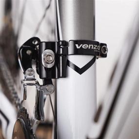 img 1 attached to 🚴 Venzo Adjustable Braze-On Front Derailleur Adapter Clamp - Road and Mountain Bike Compatibility with Shimano and SRAM