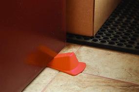 img 1 attached to 🦶 Master Manufacturing Safety Orange Giant Foot Door Stop: Heavy Duty Rubber Wedge Design with 2" Clearance (1-Pack)