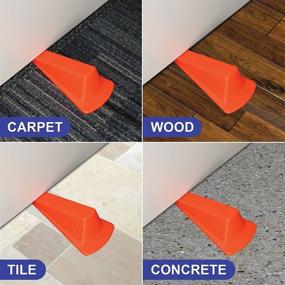 img 2 attached to 🦶 Master Manufacturing Safety Orange Giant Foot Door Stop: Heavy Duty Rubber Wedge Design with 2" Clearance (1-Pack)