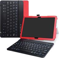 🔴 enhance your mediapad m5 lite experience with liushan wireless keyboard case - red logo