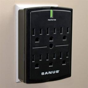 img 4 attached to Powerful and Secure: SANUS On-Wall Low Profile 1080J Fireproof 🔒 Surge Protector with 6 AC Outlets & 3 Lines of Protection