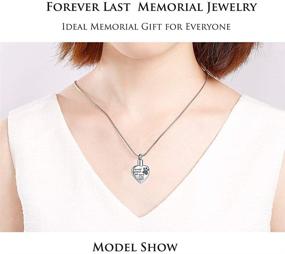 img 2 attached to Waterproof Cremation Jewelry for Dog Cat Ashes - Forever in My Heart Memorial Urn Necklace for Pet Ashes