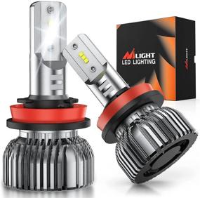 img 4 attached to 🔆 Nilight H11 LED Headlight Bulbs - 350% Brighter, 50W 10000lm, H9 High Beam, H11 Low Beam, H8 H11 H16 Fog Light, 6000K Cool White (2-Pack)