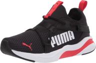 удобная детская беговая обувь без шнуровки: puma softride rift для детей логотип