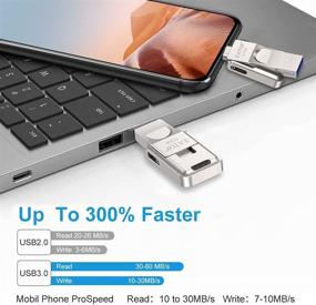 img 3 attached to EATOP 512GB USB3.0 Flash Drive - Silver, Compatible with iPhone, Android, Computers - USB Storage Memory Stick Thumb Drive Photo Stick