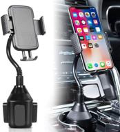 amoner cup holder phone mount - upgraded universal gooseneck cradle for car 📱 - adjustable car mount for cell phone iphone 11 pro/11/xs/xs max/x/8/7 plus/galaxy s10 s9 s8 logo