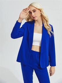 img 2 attached to 👚 Stylish Women's Blazer Pocket Outfits for Suiting & Blazers at SheIn