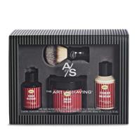 🪒 the ultimate shaving kit for men - the art of shaving sandalwood set: shaving cream, brush, after shave balm, & pre shave oil logo