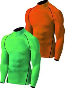 img 2 attached to dfen Men's Quick-Dry Compression 👕 Base Layer Underlayer Top Long Sleeve T-Shirt