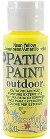 img 4 attached to 🟨 Vibrant Neon Yellow Patio Paint by DecoArt - 2-Ounce Bottle