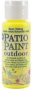 img 1 attached to 🟨 Vibrant Neon Yellow Patio Paint by DecoArt - 2-Ounce Bottle