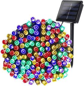 img 4 attached to 🌲 Lomotech 200 LED Solar Christmas Lights, 72ft Twinkle String Lights Outdoor, Waterproof Solar Tree Lights with 8 Modes and Memory Function for Garden, Party, Christmas Decorations - Multi-Color