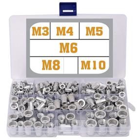 img 4 attached to 🔩 199-Piece Kit: Aluminum Rivet Nuts M3 M4 M5 M6 M8 M10 Nutsert RIV Nuts Insert Nuts