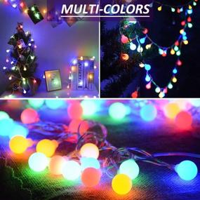 img 1 attached to 🎄 Solhice 40ft Color Changing Globe String Lights: Vibrant 120 LEDs RGB Christmas Ball Fairy Lights