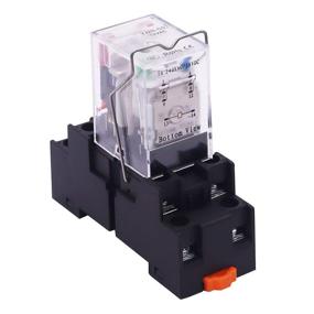 img 4 attached to TWTADE/AC 12V 5A Coil Electromagnetic Power Relay 8 Pins 2DPT 2NO 2NC MY2J HH52P With Indicator Light And Socket Base -YJ2N-GS