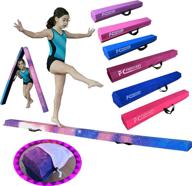 🤸 fc funcheer 6ft/9ft folding gymnastics beam for kids - non-slip rubber base, training equipment for gymnastics, professional home training - includes carrying bag logo