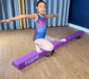 img 2 attached to 🤸 FC FUNCHEER 6FT/9FT Folding Gymnastics Beam for Kids - Non-Slip Rubber Base, Training Equipment for Gymnastics, Professional Home Training - Includes Carrying Bag