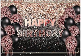 img 4 attached to 🎉 Funnytree 7x5ft Rose Gold Glitter Bokeh Leopard Happy Birthday Party Backdrop - Perfect 30th 40th 50th Bday Event Abstract Milestone Cake Table Banner Photo Booth Supplies Props