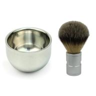 ultnice badger shaving double stainless logo