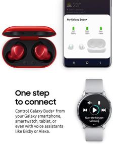 img 2 attached to 🎧 Samsung Galaxy Buds Plus, Красные беспроводные наушники с зарядным кейсом через беспроводную зарядку - версия для США