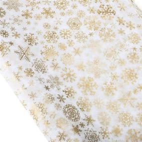 img 3 attached to 🎁 Whaline Snowflake Tissue Paper - Christmas Metallic Acid Free Wrapping Paper Bulk, 20"x 28" Big Size for Home, DIY and Craft, Gift Bags & New Year Decorations - 60 Sheets (Gold)