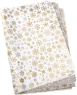 🎁 whaline snowflake tissue paper - christmas metallic acid free wrapping paper bulk, 20"x 28" big size for home, diy and craft, gift bags & new year decorations - 60 sheets (gold) logo