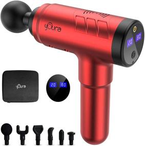 img 4 attached to 💪 Youra Muscle Massage Gun: Lightweight Handheld Deep Tissue Massager with 6 Heads, Carry Case, and 20 Adjustable Speeds - Ultimate Pain Relief Tool