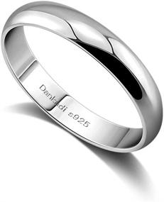 img 4 attached to 👫 Classic Fashion S925 Solid Sterling Silver Ring | Smooth Dome Comfort Wedding Band for Men & Women | 3.5 mm Width | Size 3-13