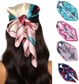 img 4 attached to HAIMEIKANG Scarves Feeling Headscarf Bandanas（Mix Women's Accessories for Scarves & Wraps