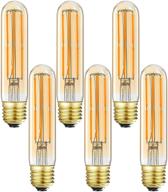 🔆 warm white 2200k amber dimmable t10 edison led tubular bulb logo